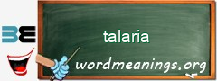 WordMeaning blackboard for talaria